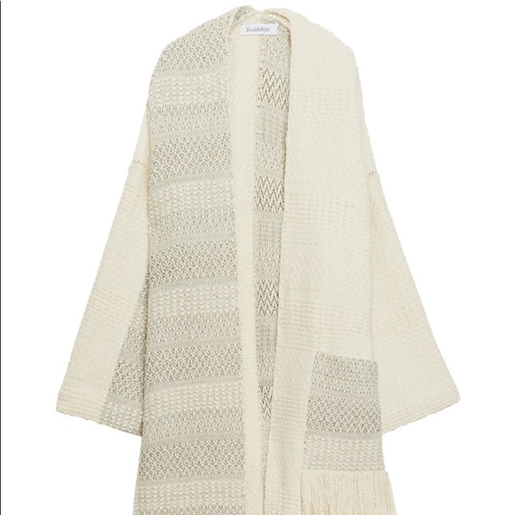 Rodebjer Chorillos Woven Knit Jacket Shawl M/L New - Picture 4 of 7